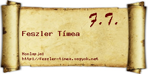 Feszler Tímea névjegykártya